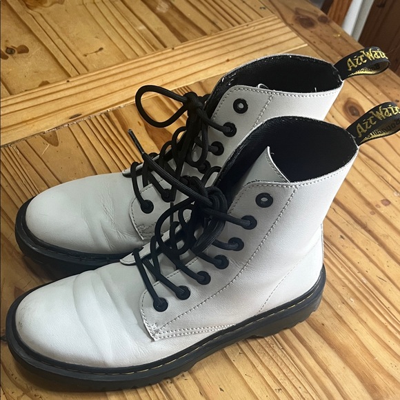 Dr Martens Luana Combat Boots White - Picture 2 of 11